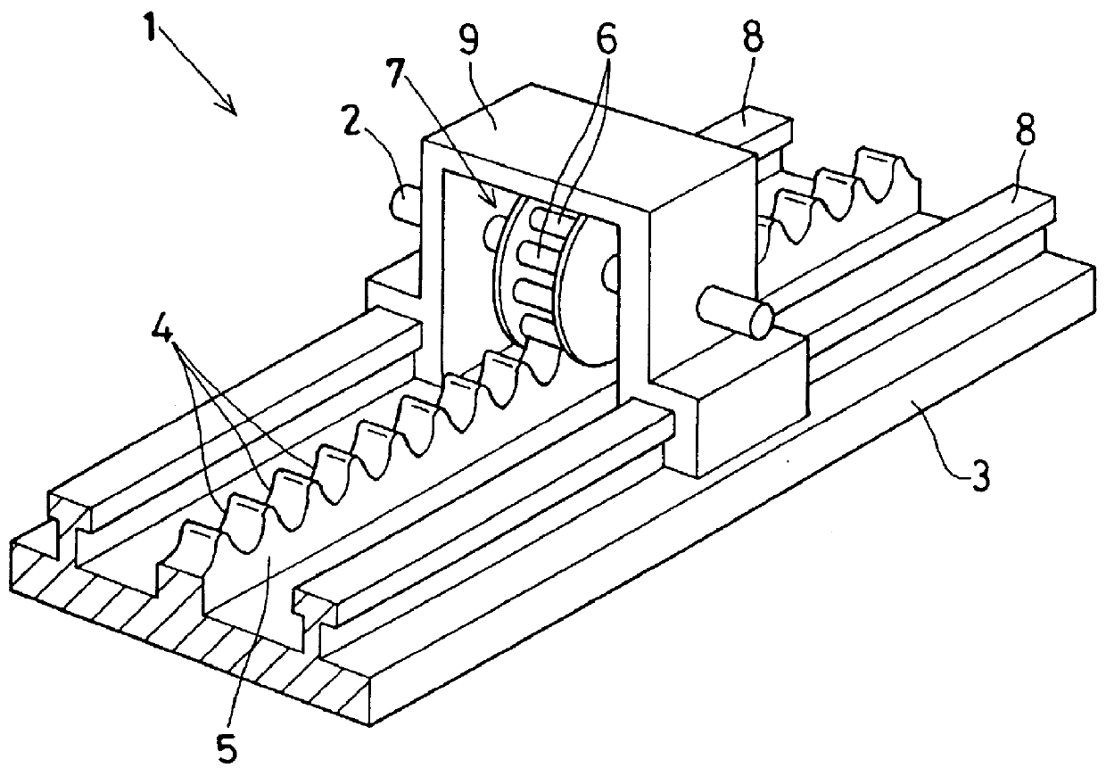 Transmission device for converting a torque between rotary movement and linear movement