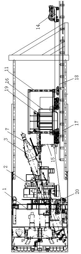 Split starting supporting device applied to tiny starting well and starting construction method
