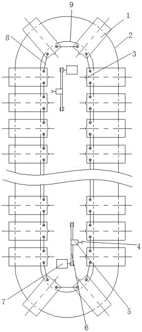 Automatic single-knife screen printing device with segmented drive