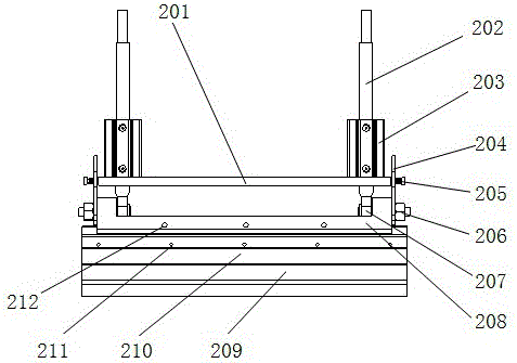 Automatic single-knife screen printing device with segmented drive