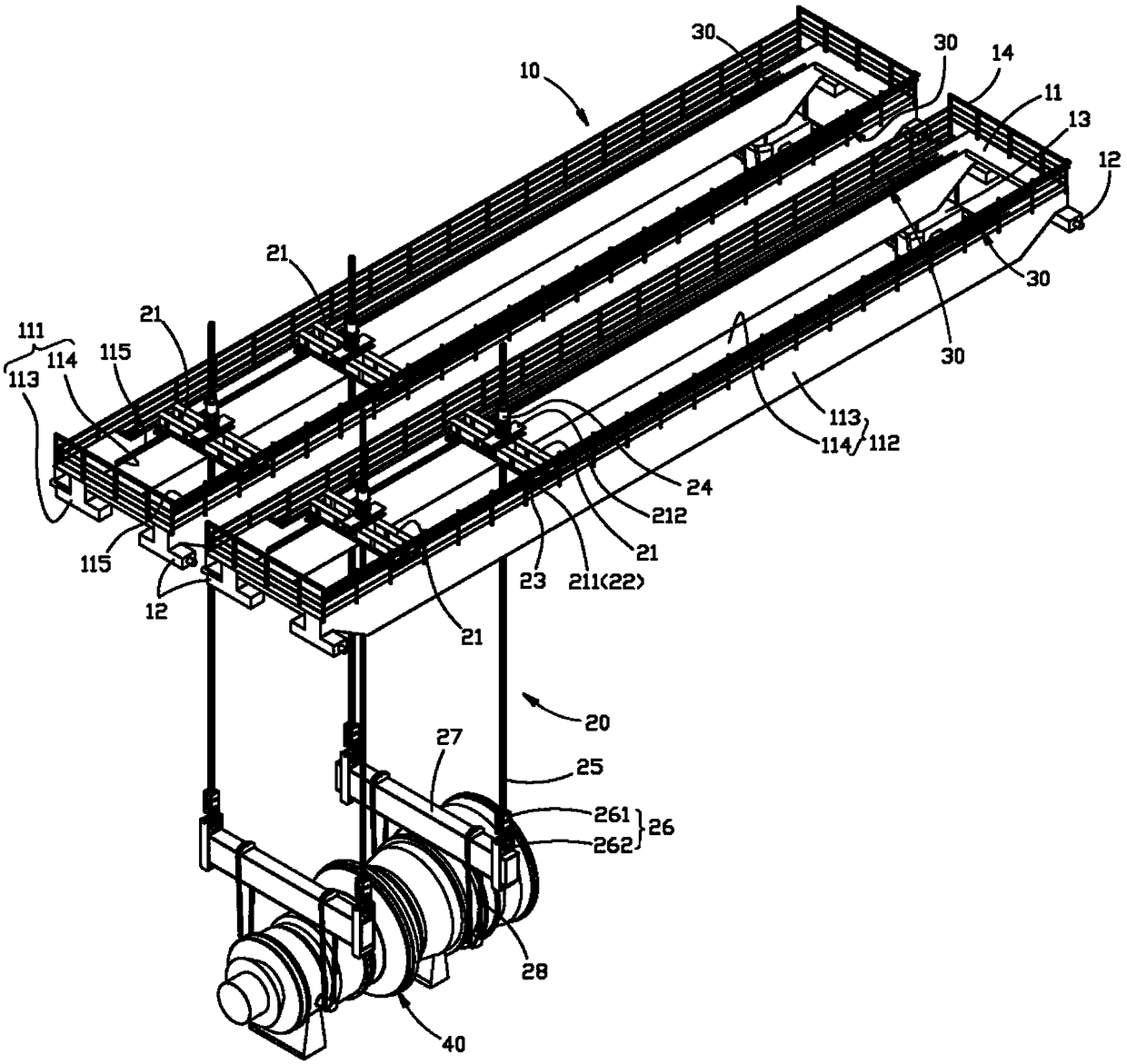 Heavy object horizontal-moving system and horizontal-moving method thereof