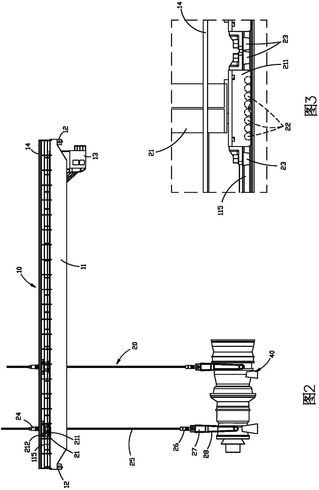 Heavy object horizontal-moving system and horizontal-moving method thereof