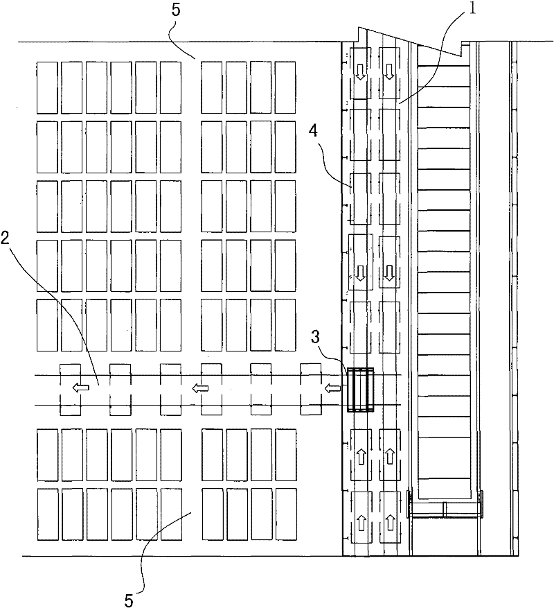 Transverse slab-outputting method of CRTSII rail slab and slab field