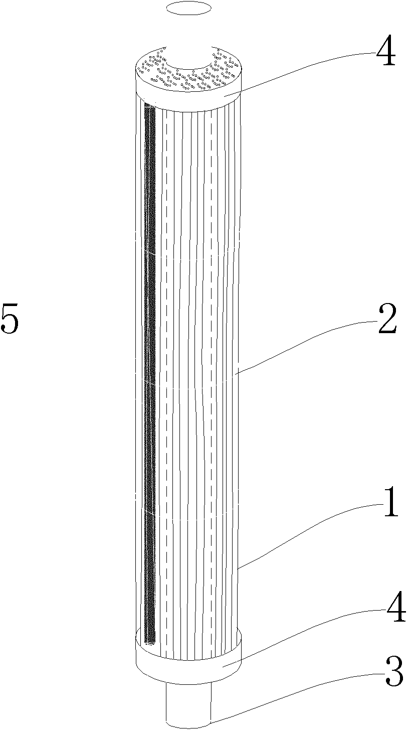Device for desulfurizing flue gas by seawater through membrane absorption and its process