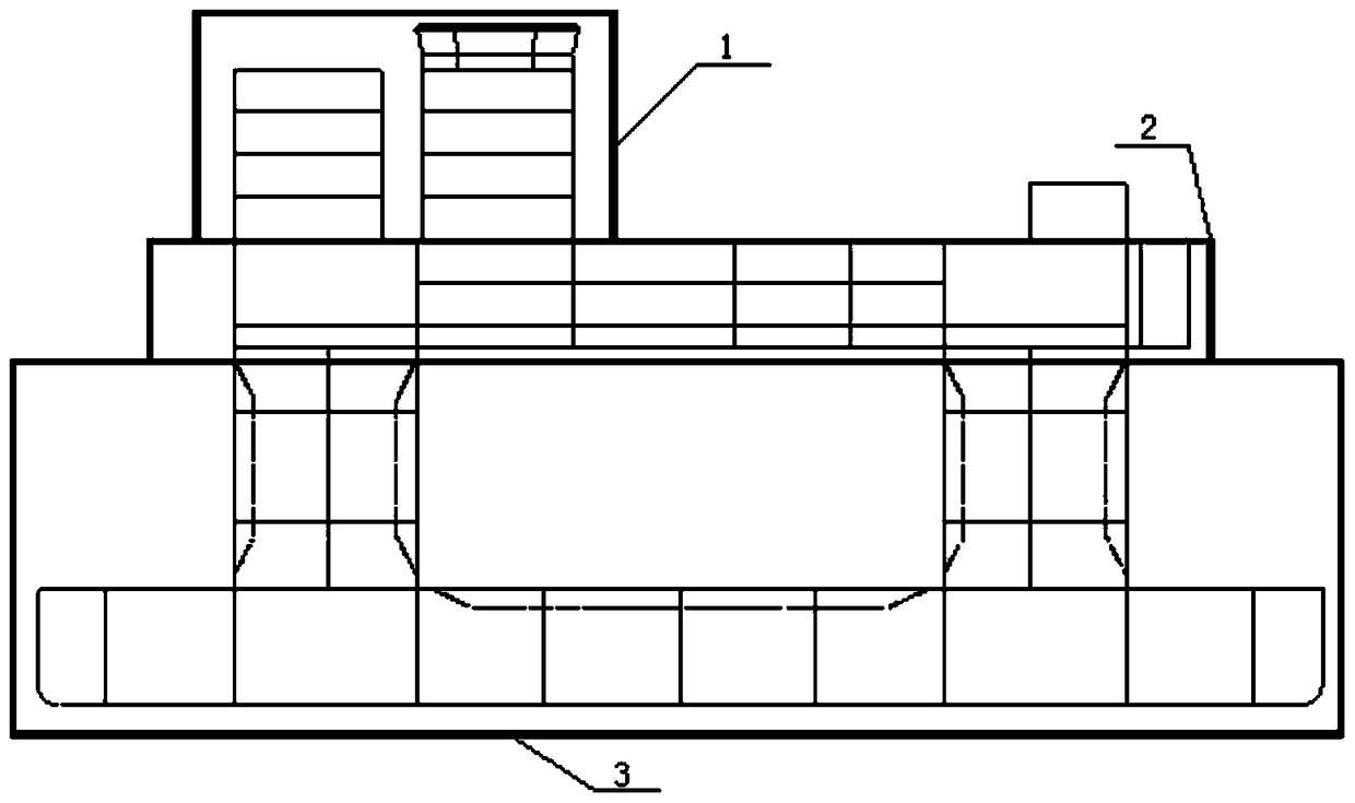 Application of a kind of modular shipbuilding in the construction of semi-submersible platform