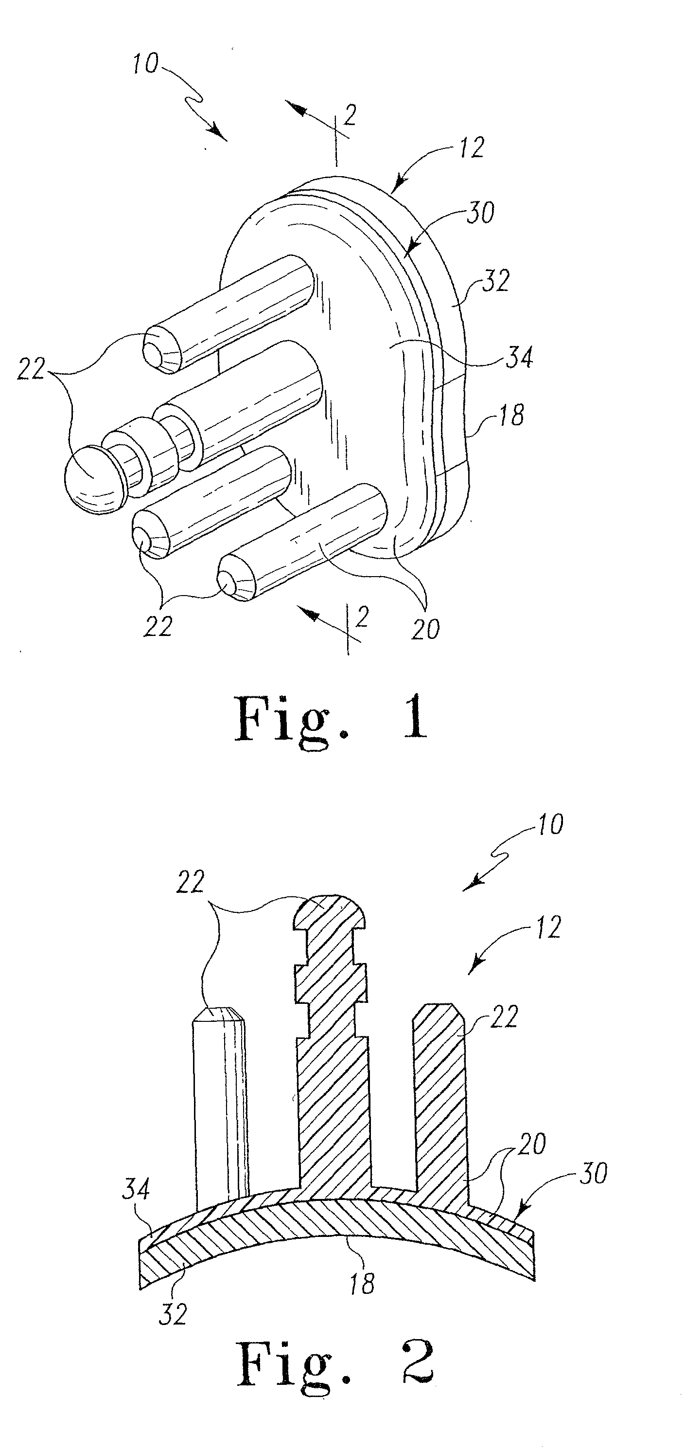 Composite prosthetic bearing having a crosslinked articulating surface and method for making the same