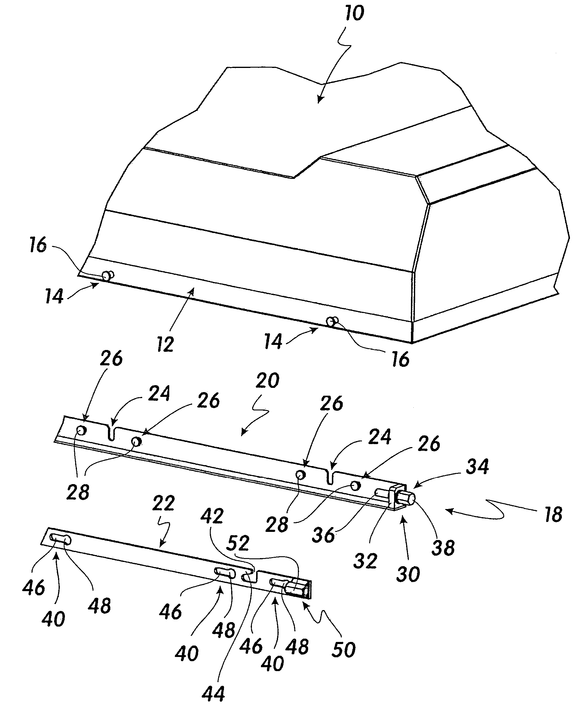 Fixing arrangement for vehicle roof mounting of an air conditioning module