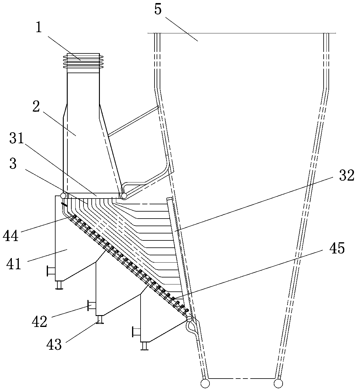 Fluidization feeding device for fluidized bed boiler