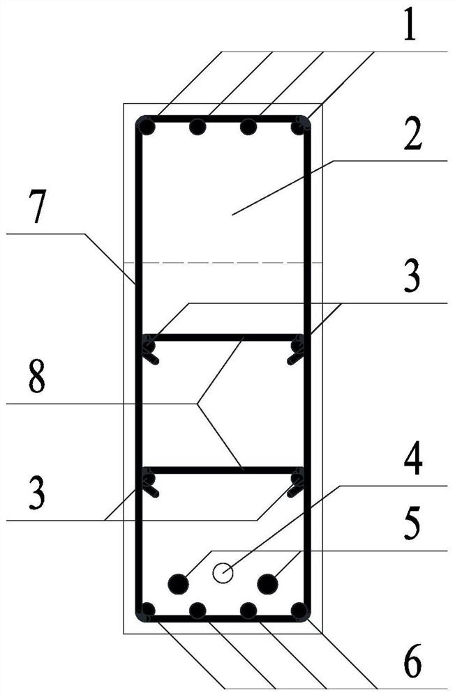 Post-tensioned slow bonded co-tensioned prestressed concrete composite beam and its design and construction method