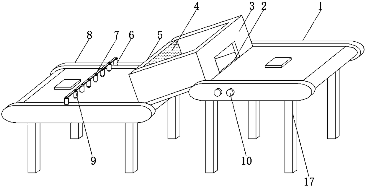 Buffering device for production of electronic components