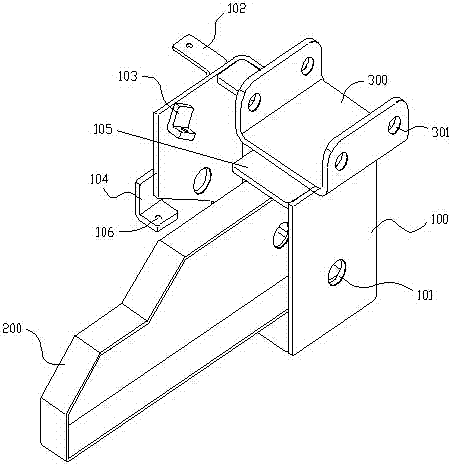 A combined bracket for clutch-operated front-end mechanism