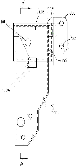 A combined bracket for clutch-operated front-end mechanism