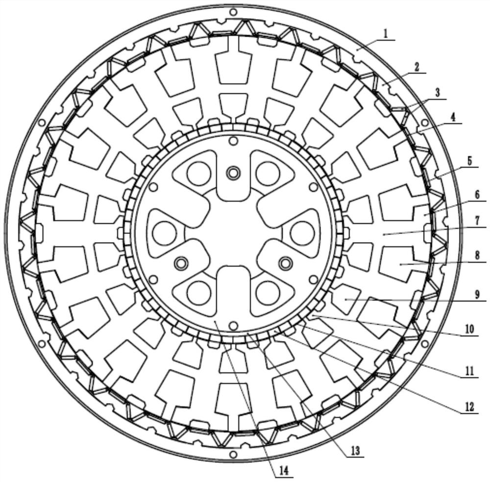 A high power density in-wheel motor structure