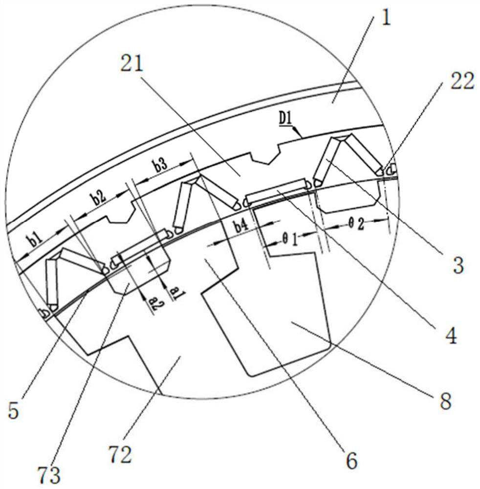 A high power density in-wheel motor structure