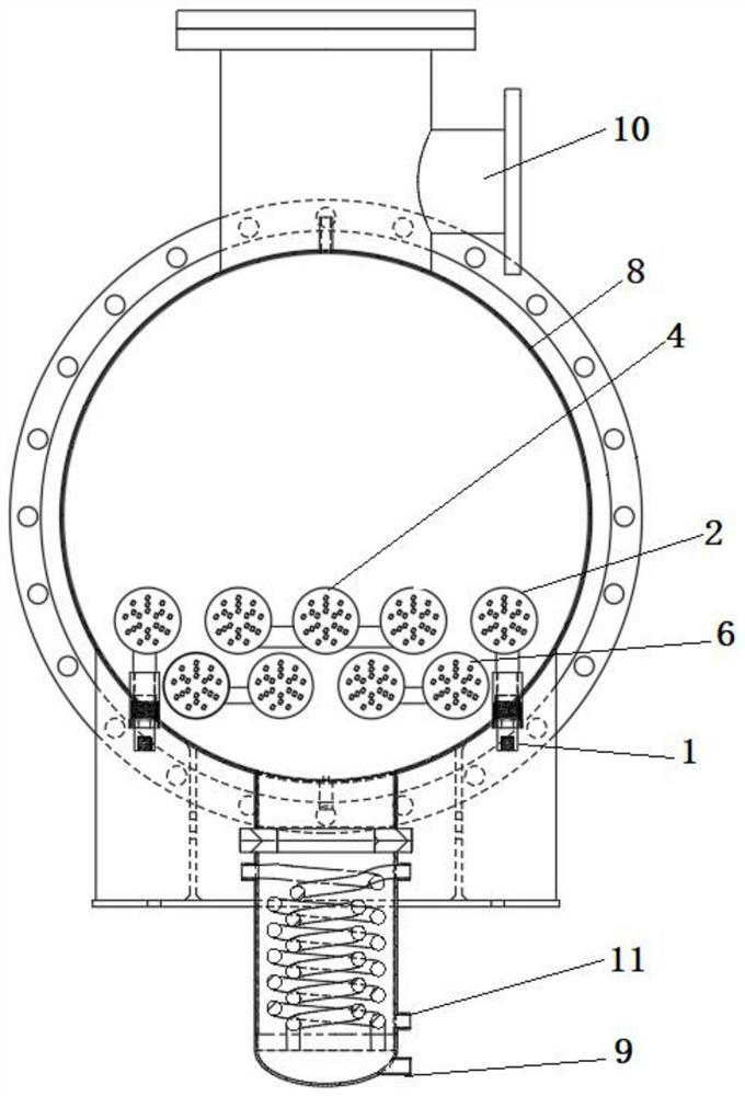 Segmented spiral condensing heat exchanger