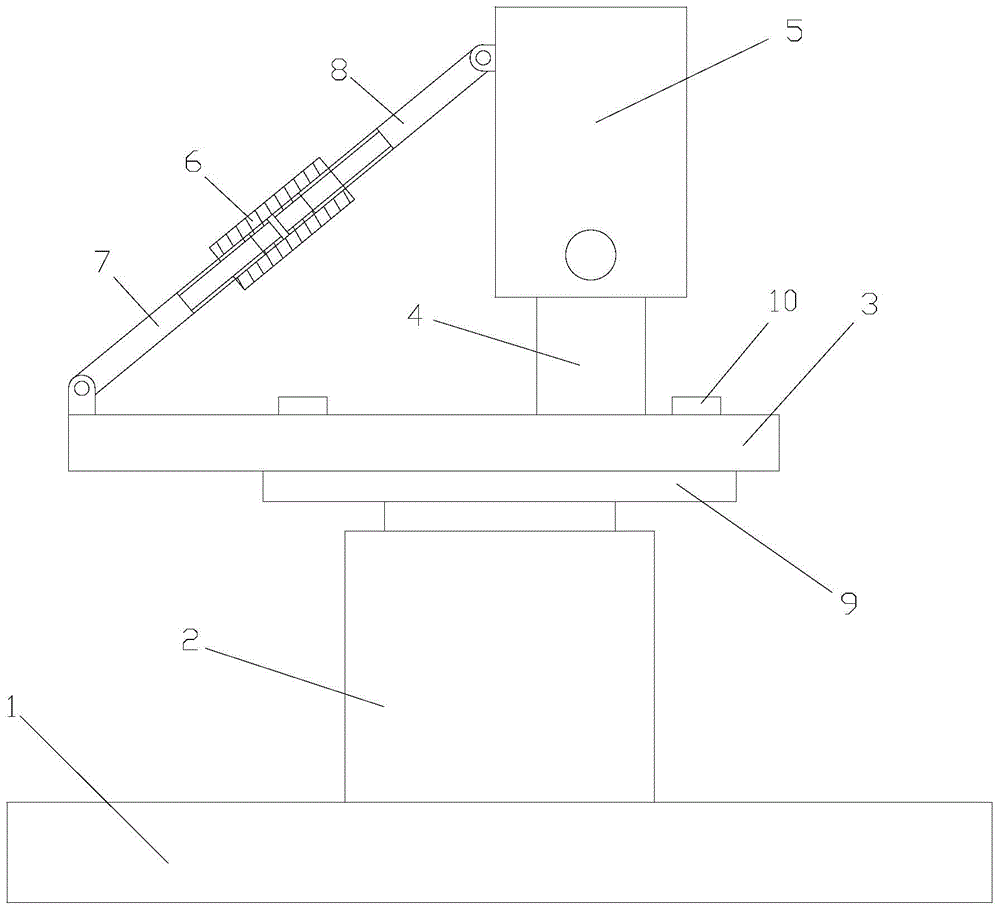 Lift type display supporting device