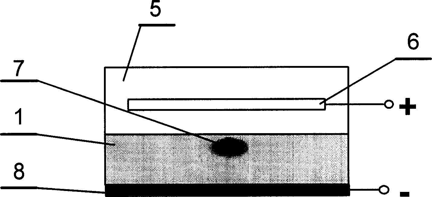 Method for preparing glass waveguide by single-side molten salt electric field assistant ion exchange
