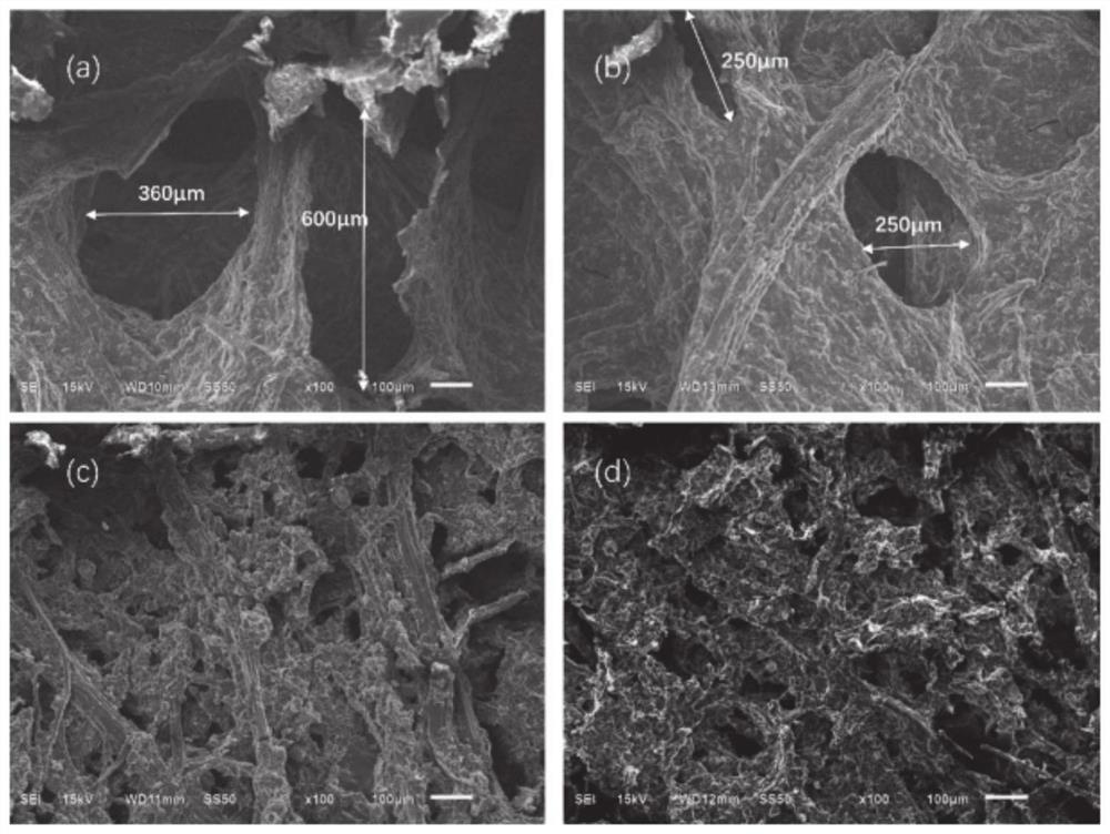 A plant fiber starch biomass composite material with open cell structure and its preparation method and application