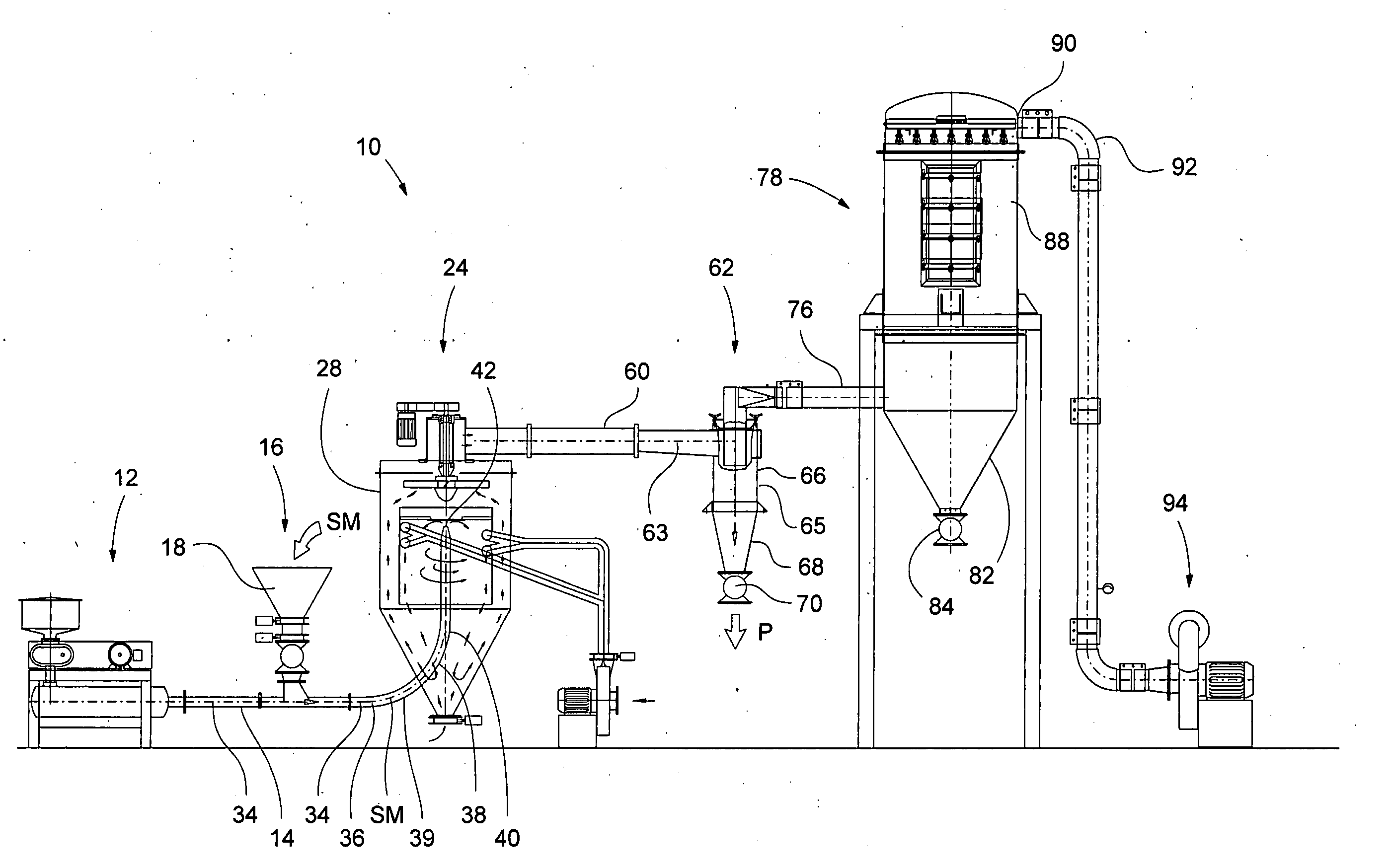 Apparatus and method for air classification and drying of particulate matter