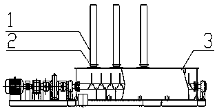 Device used for running of one-side tower of dense-phase tower desulfuration equipment