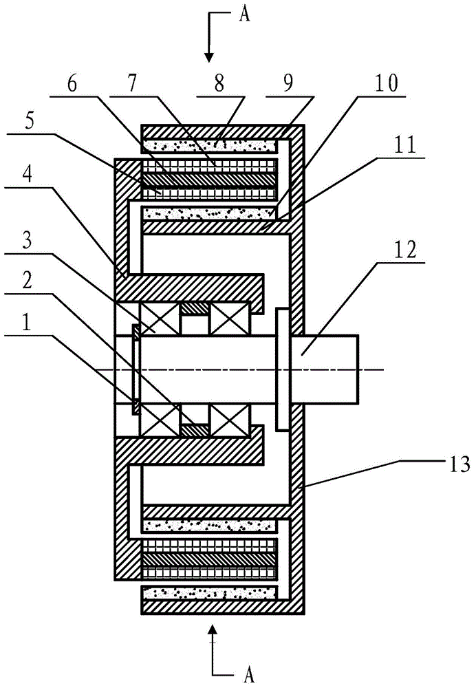 Double-magnetic-circuit permanent magnet type limited angle motor