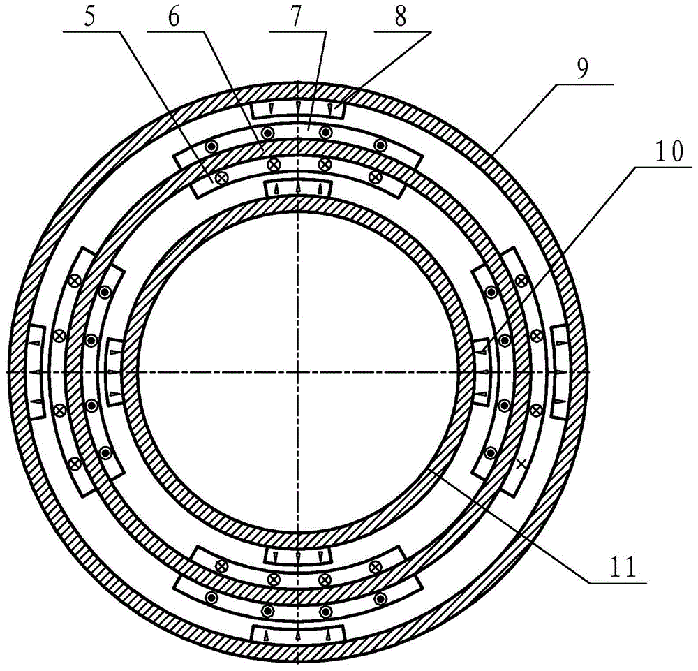 Double-magnetic-circuit permanent magnet type limited angle motor