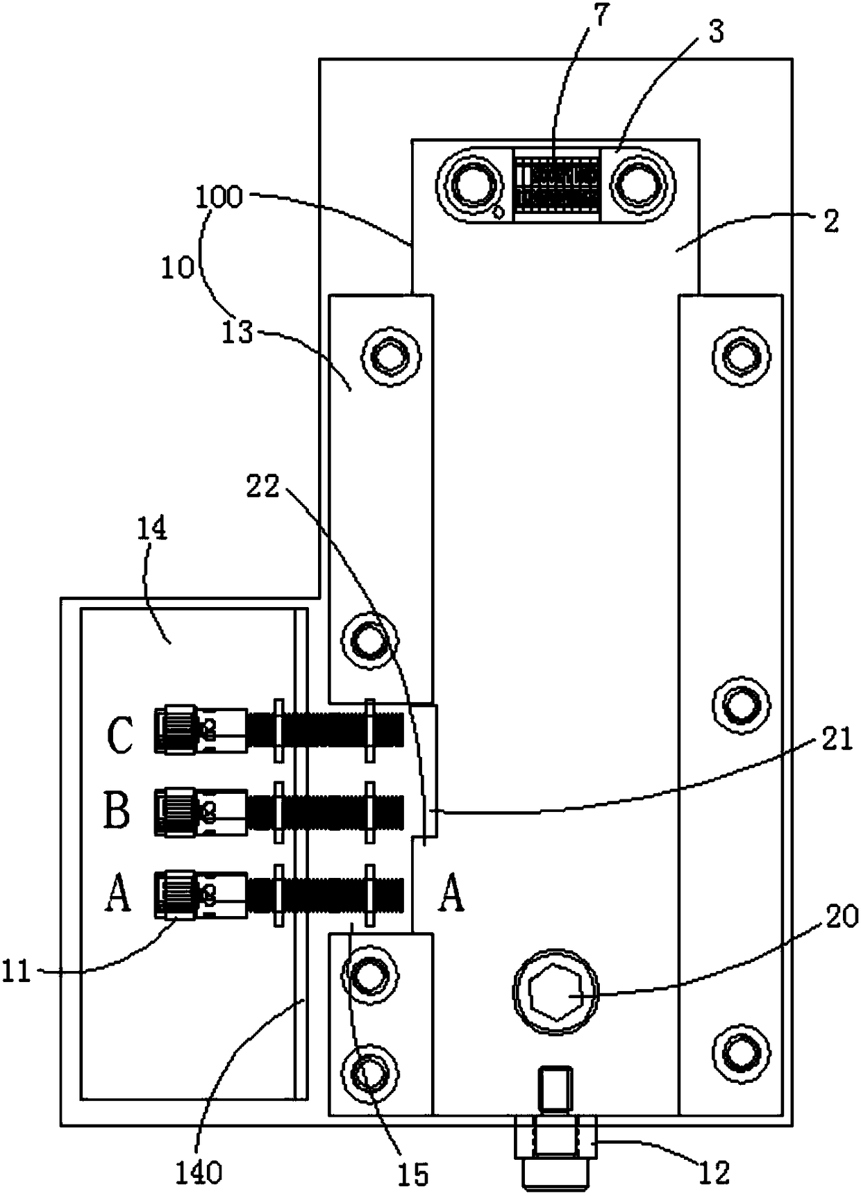 In-mold quick-changing inductive character code structure device