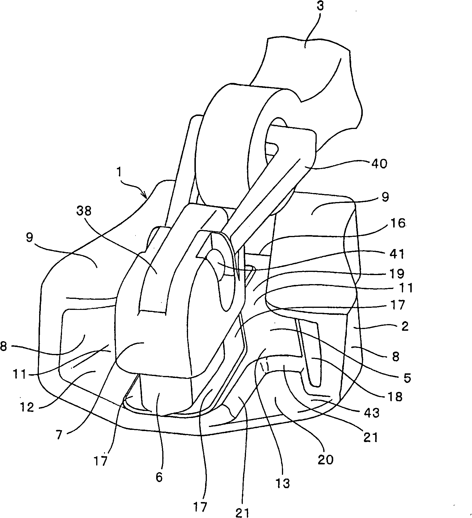 Slider for concealed type slide fastener with separable bottom end stop