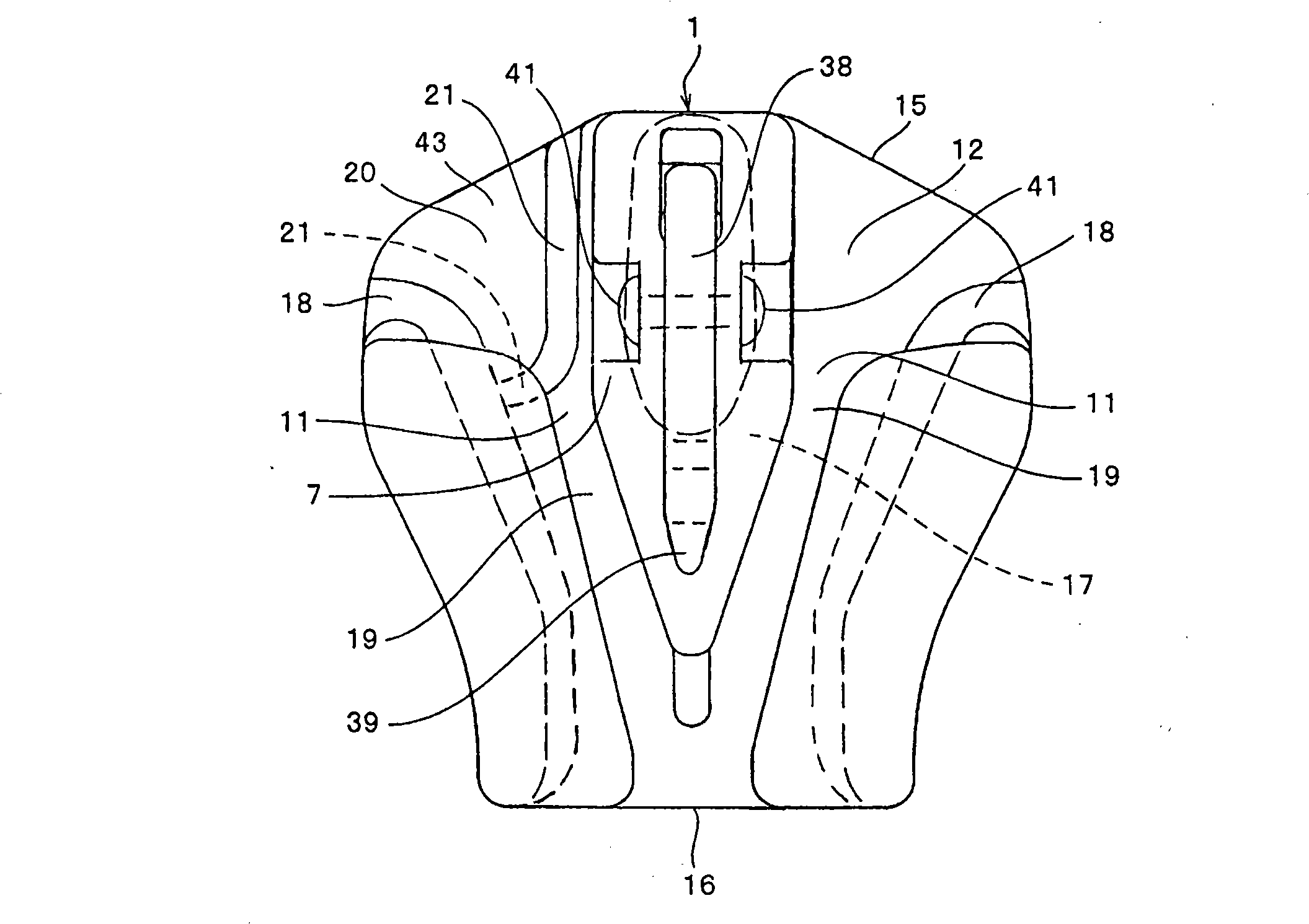 Slider for concealed type slide fastener with separable bottom end stop