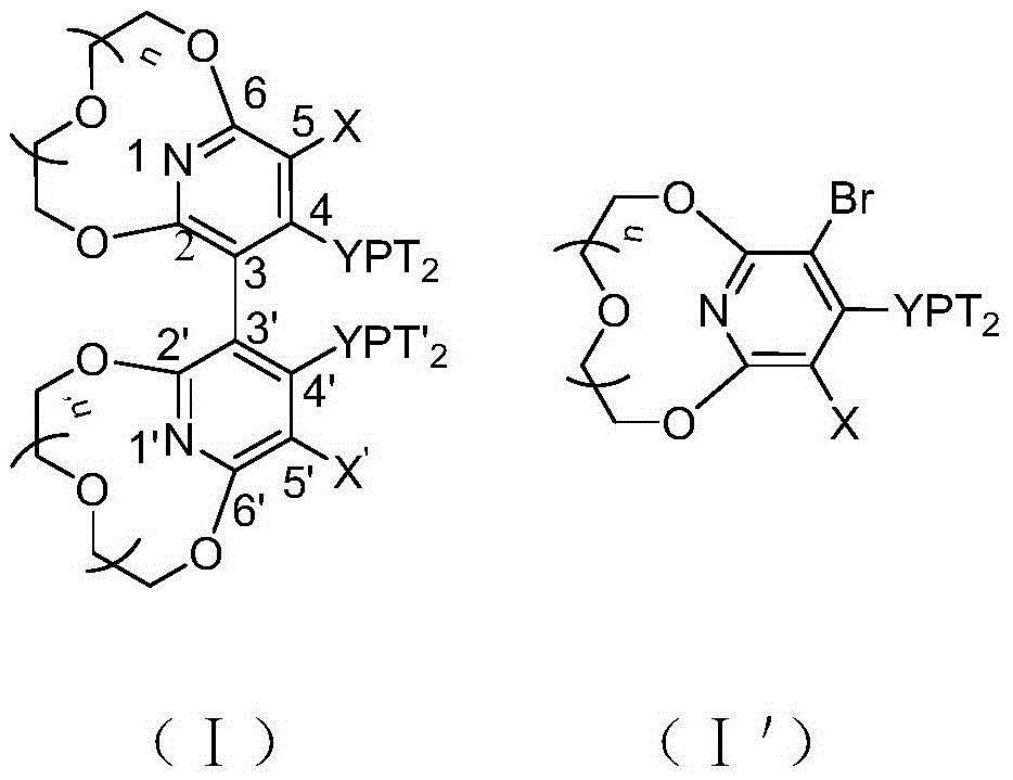 Novel pyridyl crown ether-containing chiral diphosphine ligand and application thereof in asymmetric catalytic reaction