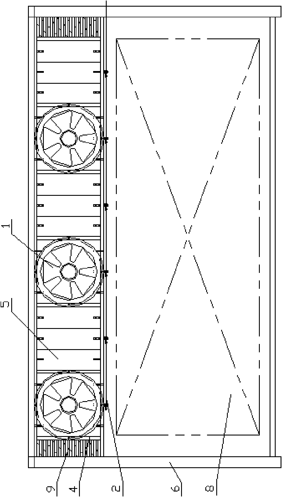 Energy-saving air power source system of wood drying device