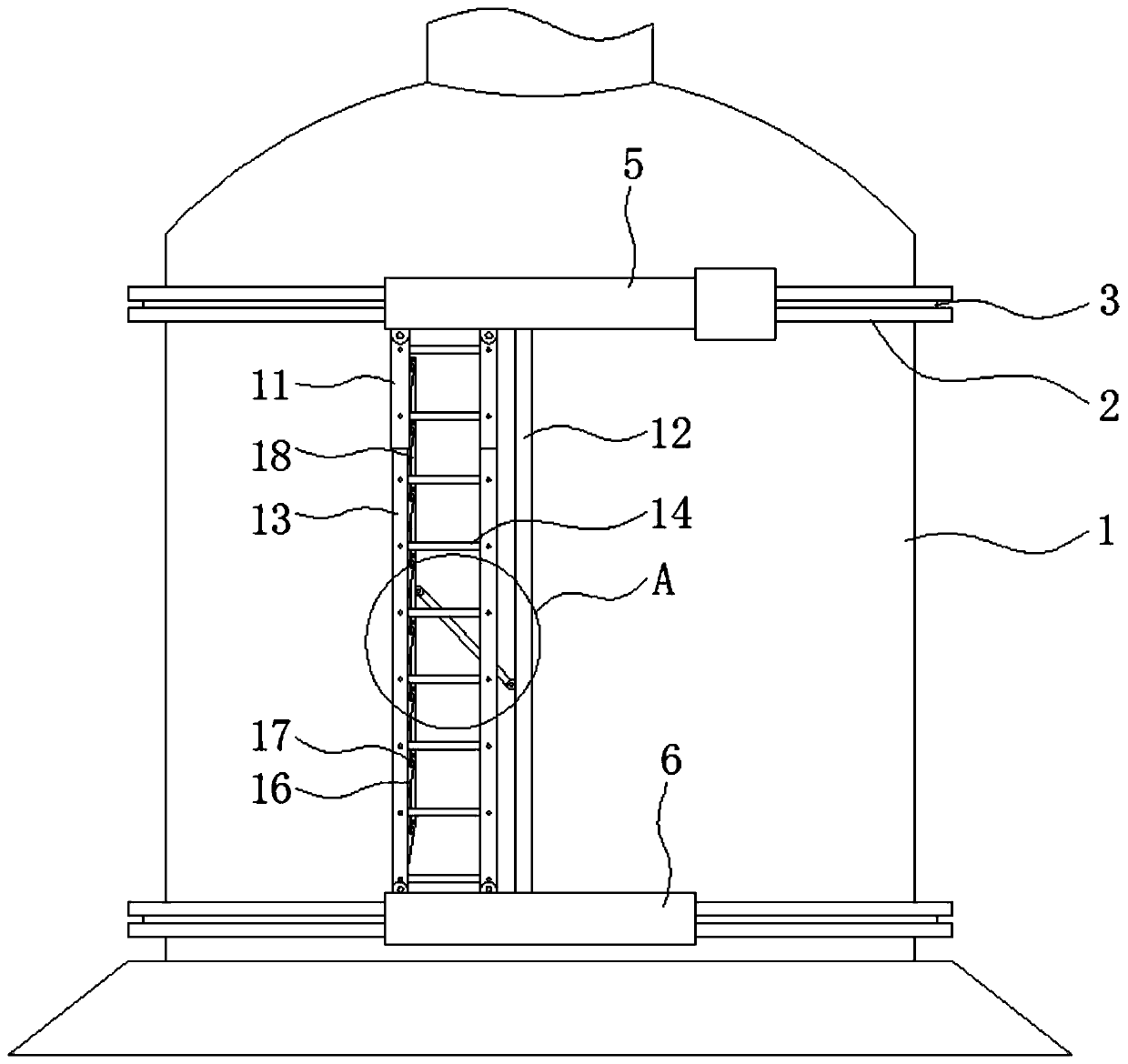 Boiler overhauling device suitable for heat power station workshop