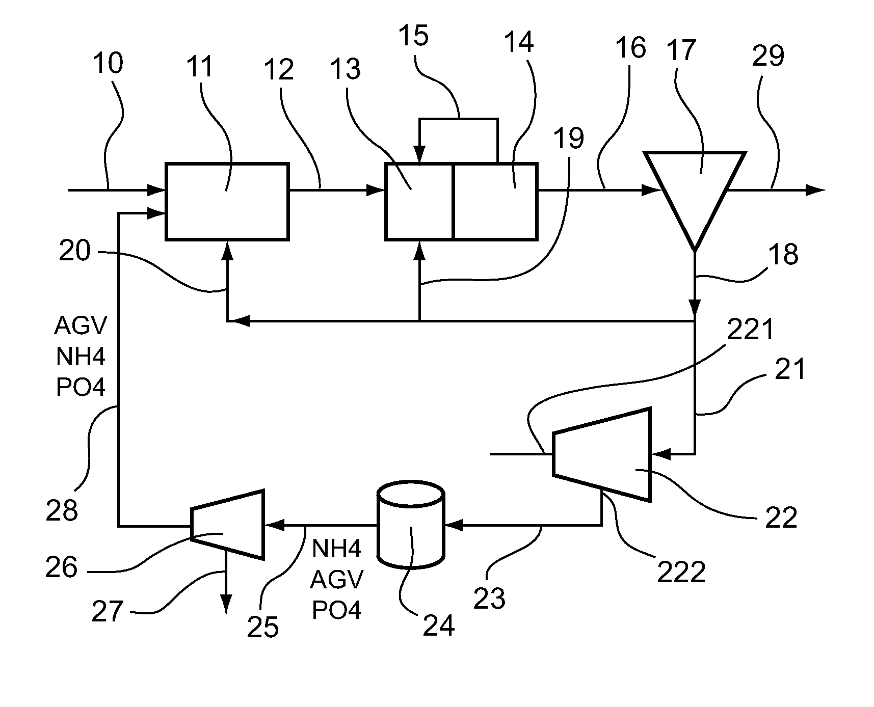 Process for treating an effluent for the purpose of bringing down the phosphate content thereof, comprising a step of optimized wet heat treatment, and corresponding equipment