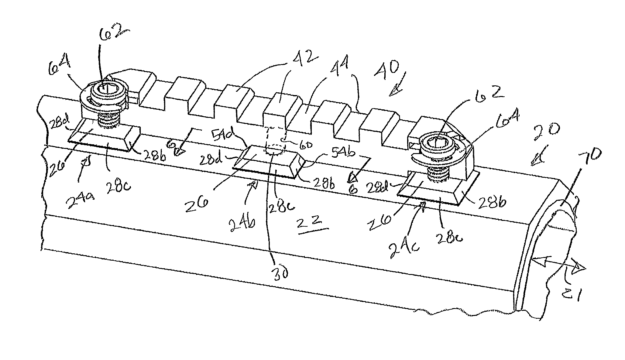 Modular rail thrust block system