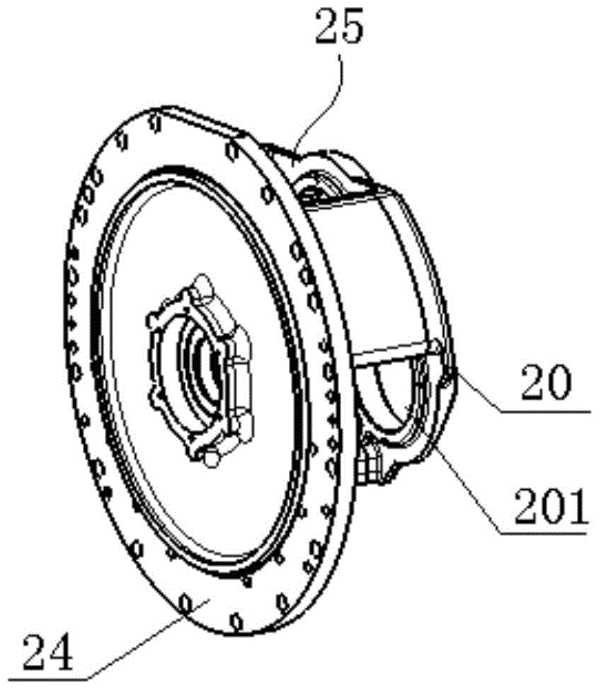 Gear supporting structure, hub motor drive system and hub motor drive axle