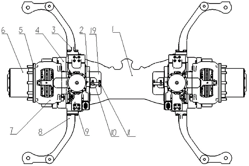 Gear supporting structure, hub motor drive system and hub motor drive axle