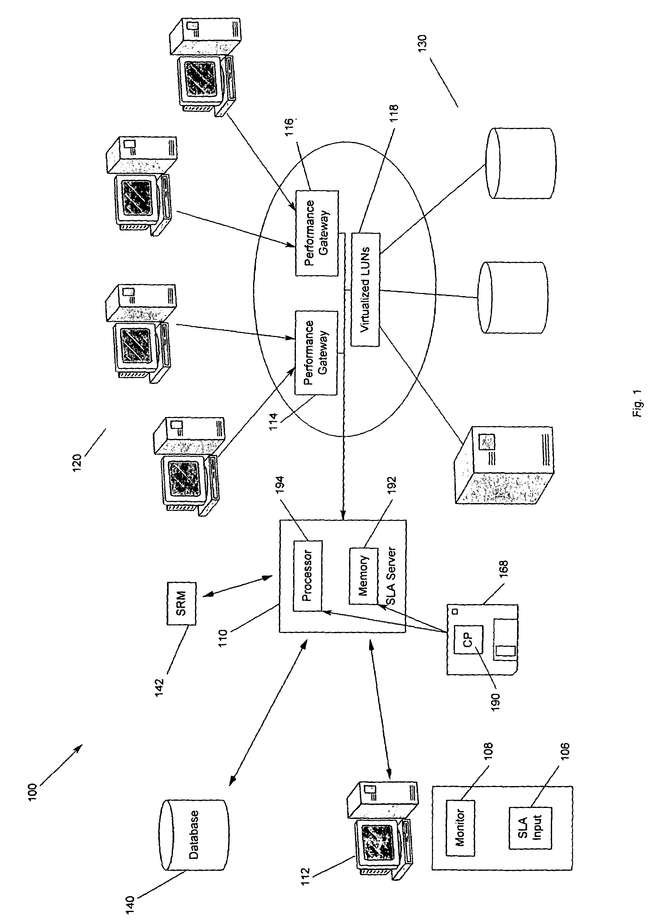 Method for improving performance in a computer storage system by regulating resource requests from clients