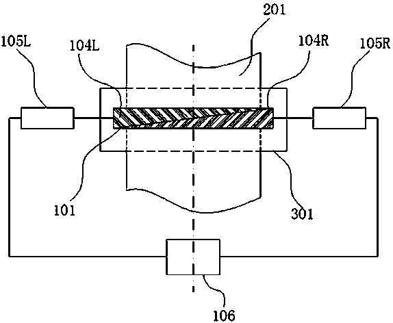 Ultrasonic deviation rectification detection device with surface material and cooling sleeve of heat-proof lining structure