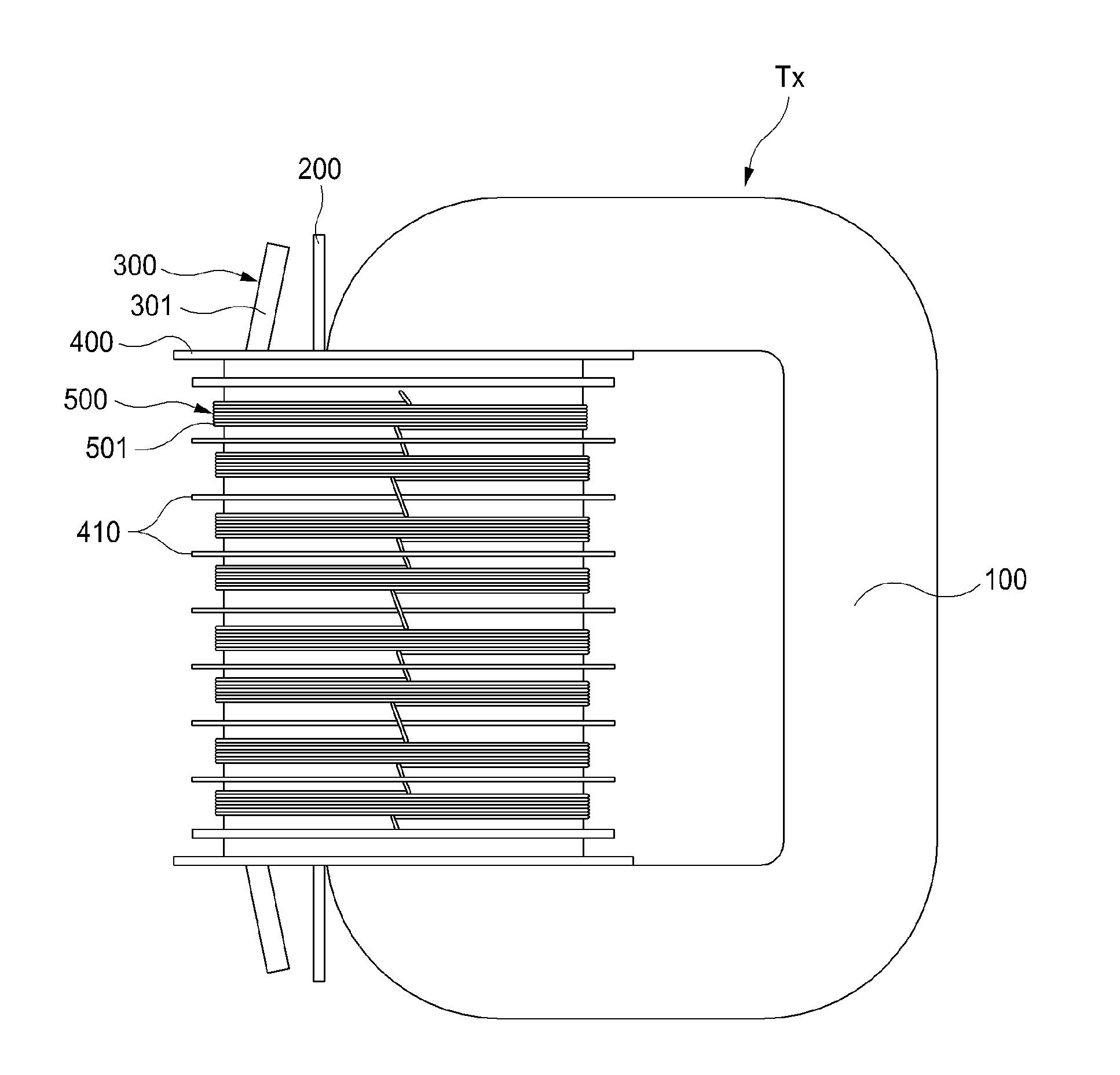 Transformer and high voltage power supply apparatus having the same