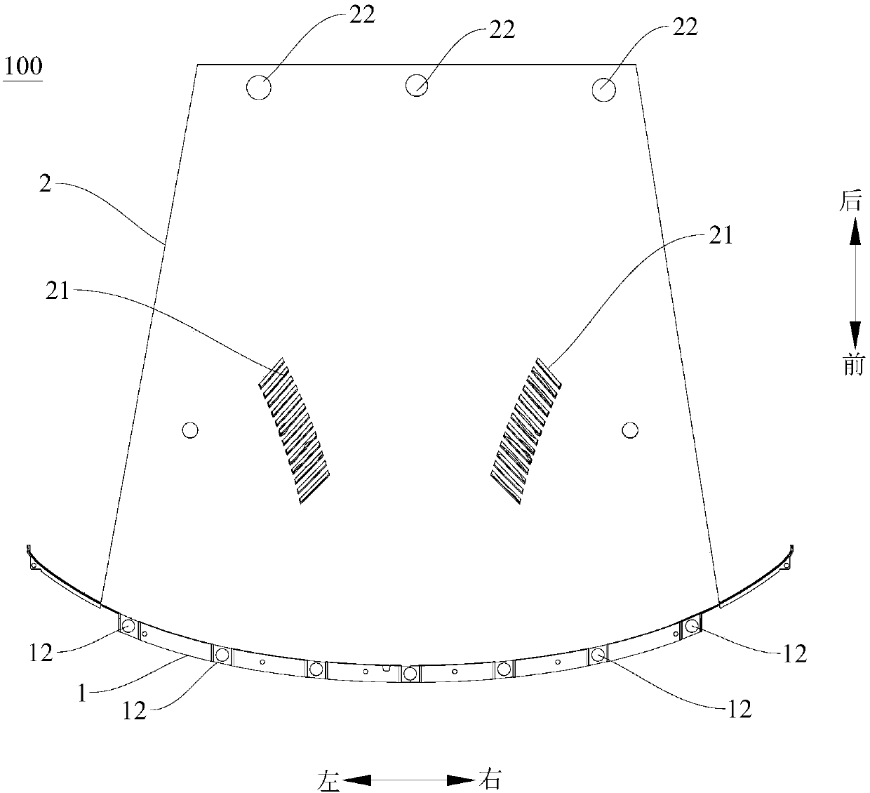 Pneumatic accessory for vehicle and vehicle having same