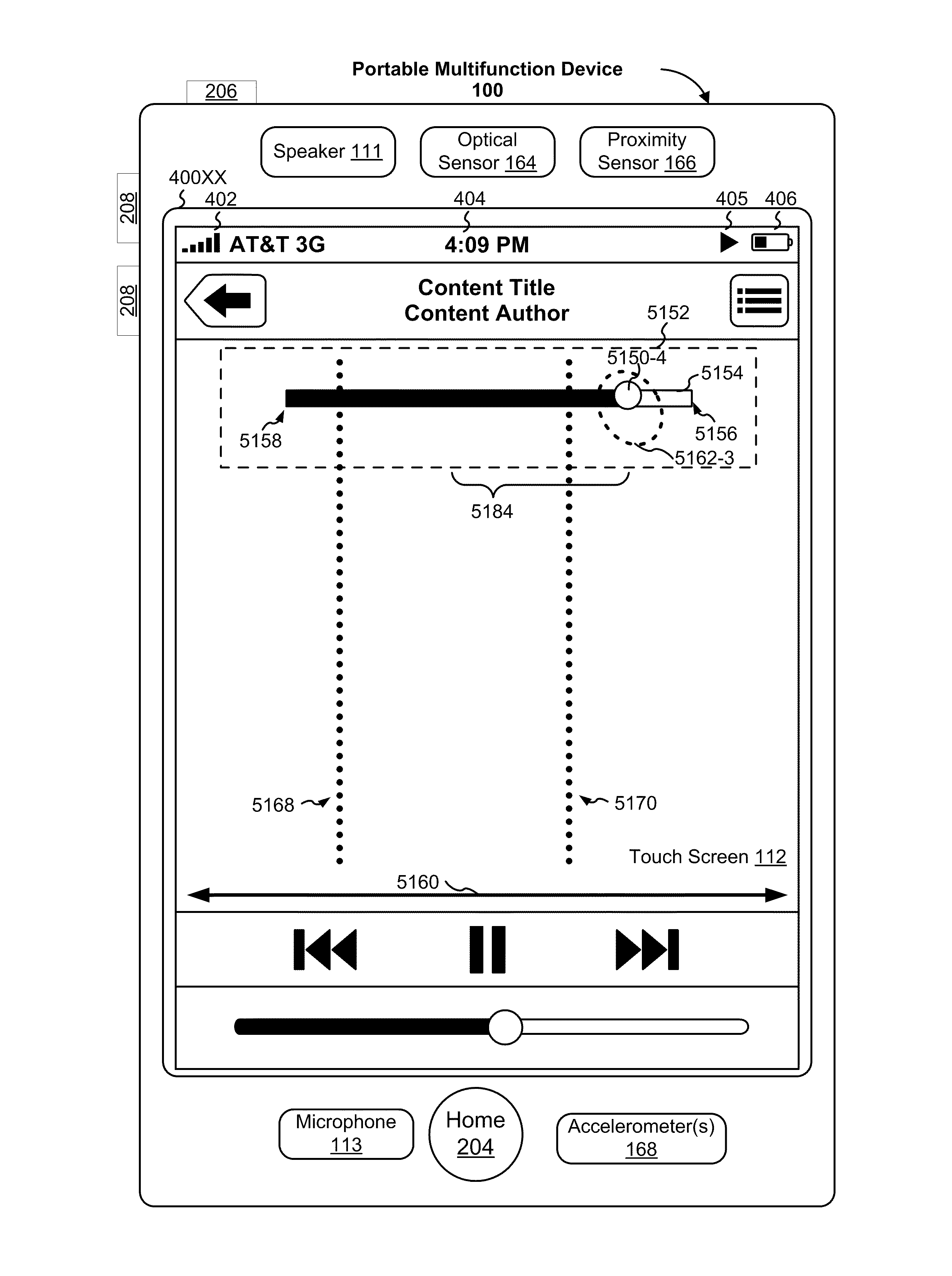Device, method, and graphical user interface for moving a current position in content at a variable scrubbing rate