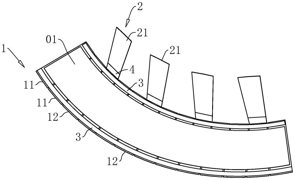 A garment pleated skirt ironing template