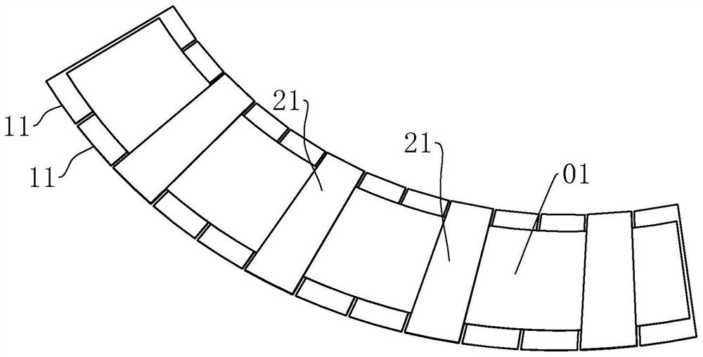 A garment pleated skirt ironing template