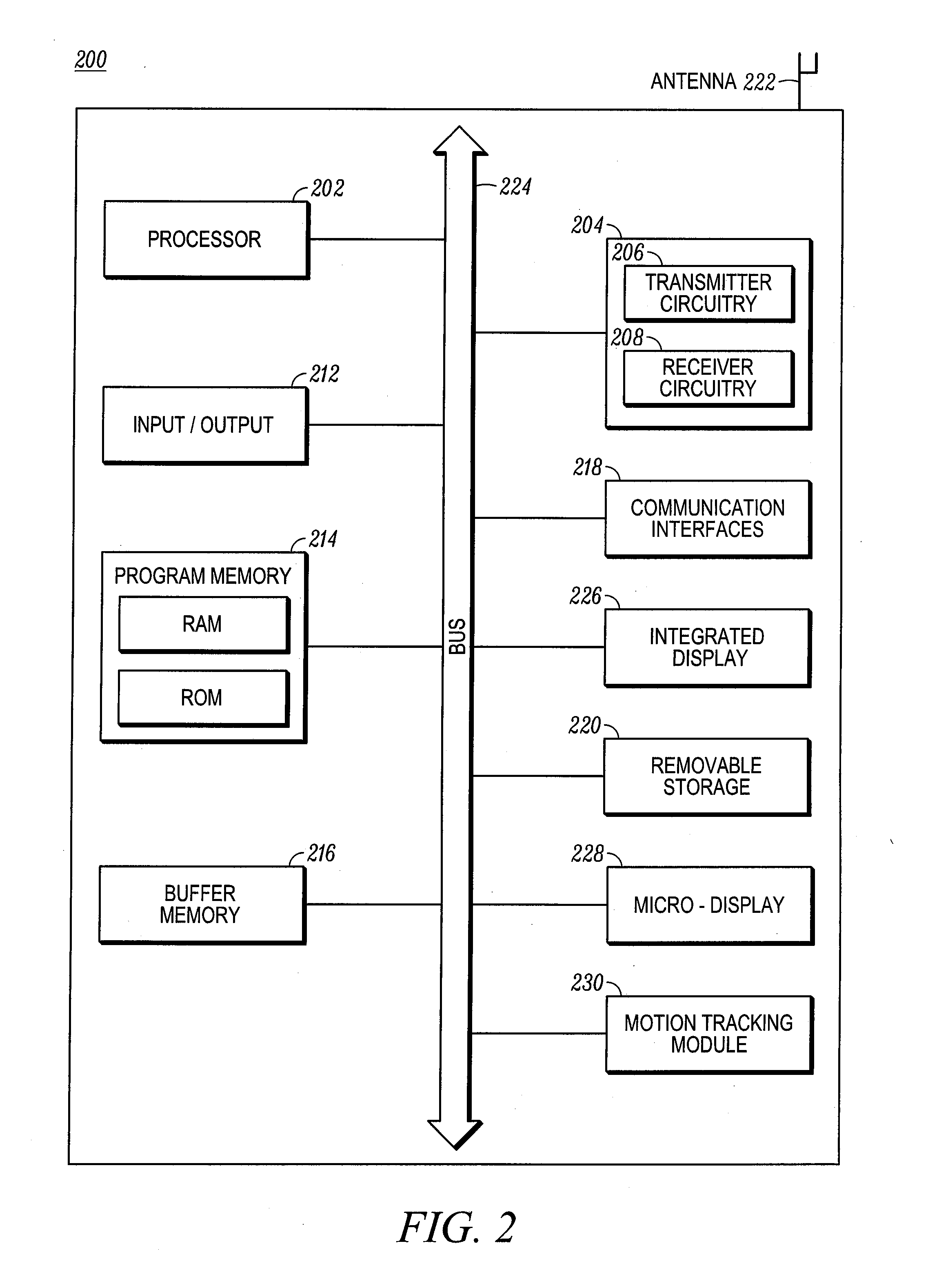 Portable device having a virtual display