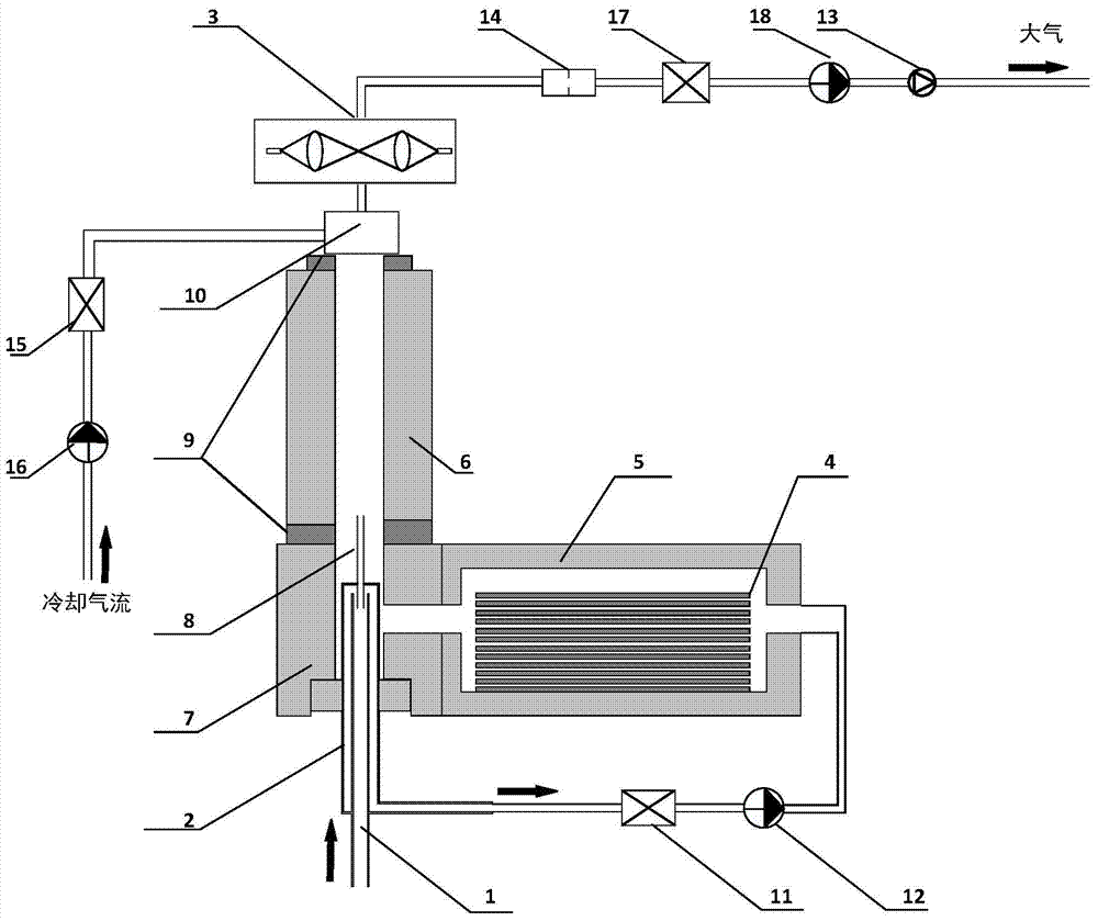 A detection device for directly measuring the number concentration of engine exhaust particulate matter