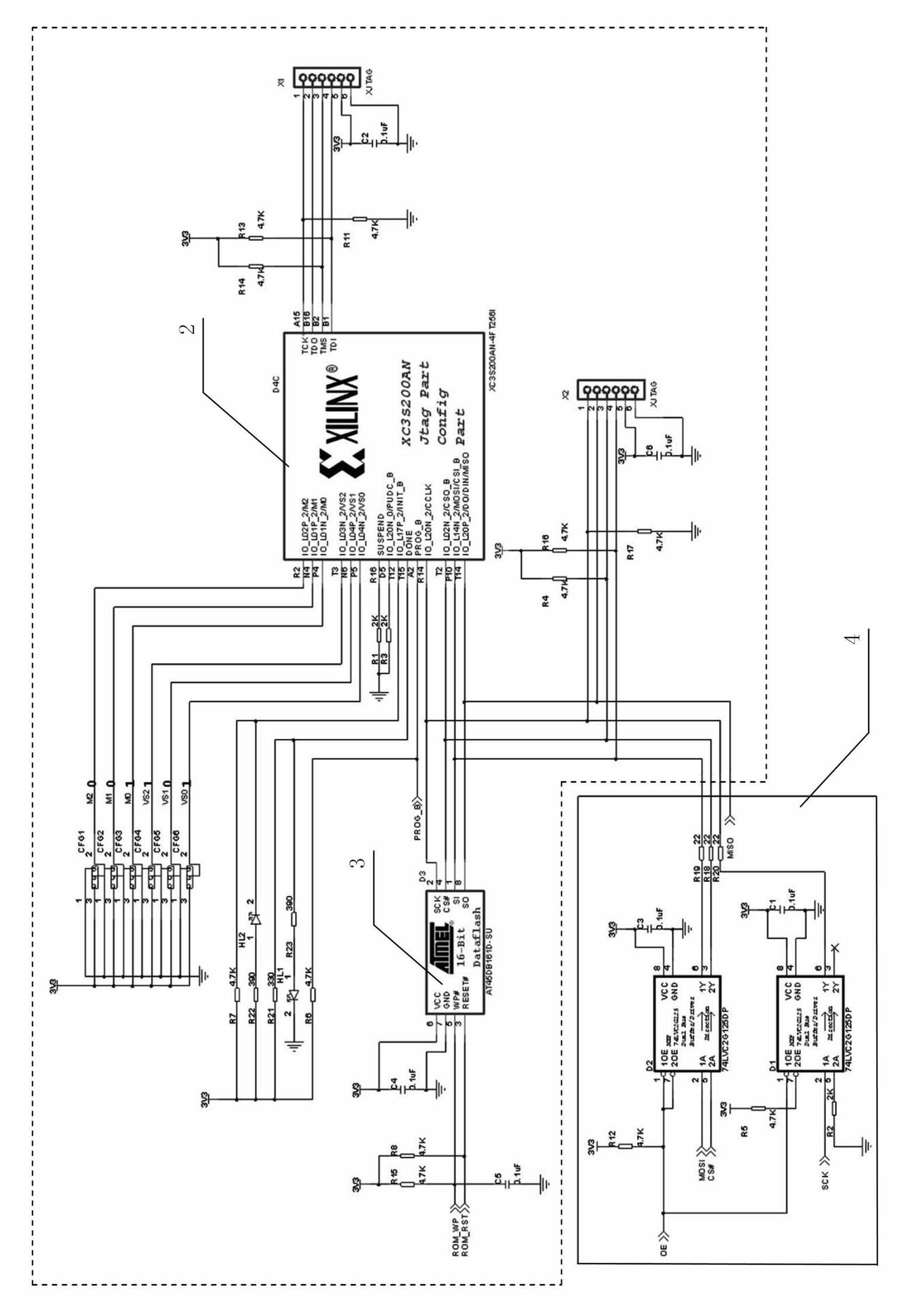 Device for updating FPGA (Field Programmable Gate Array) from a long distance by CPU (Central Processing Unit) and method therefor
