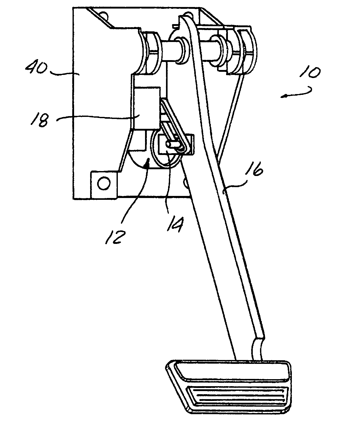 Pedal feel emulator mechanism for brake by wire pedal