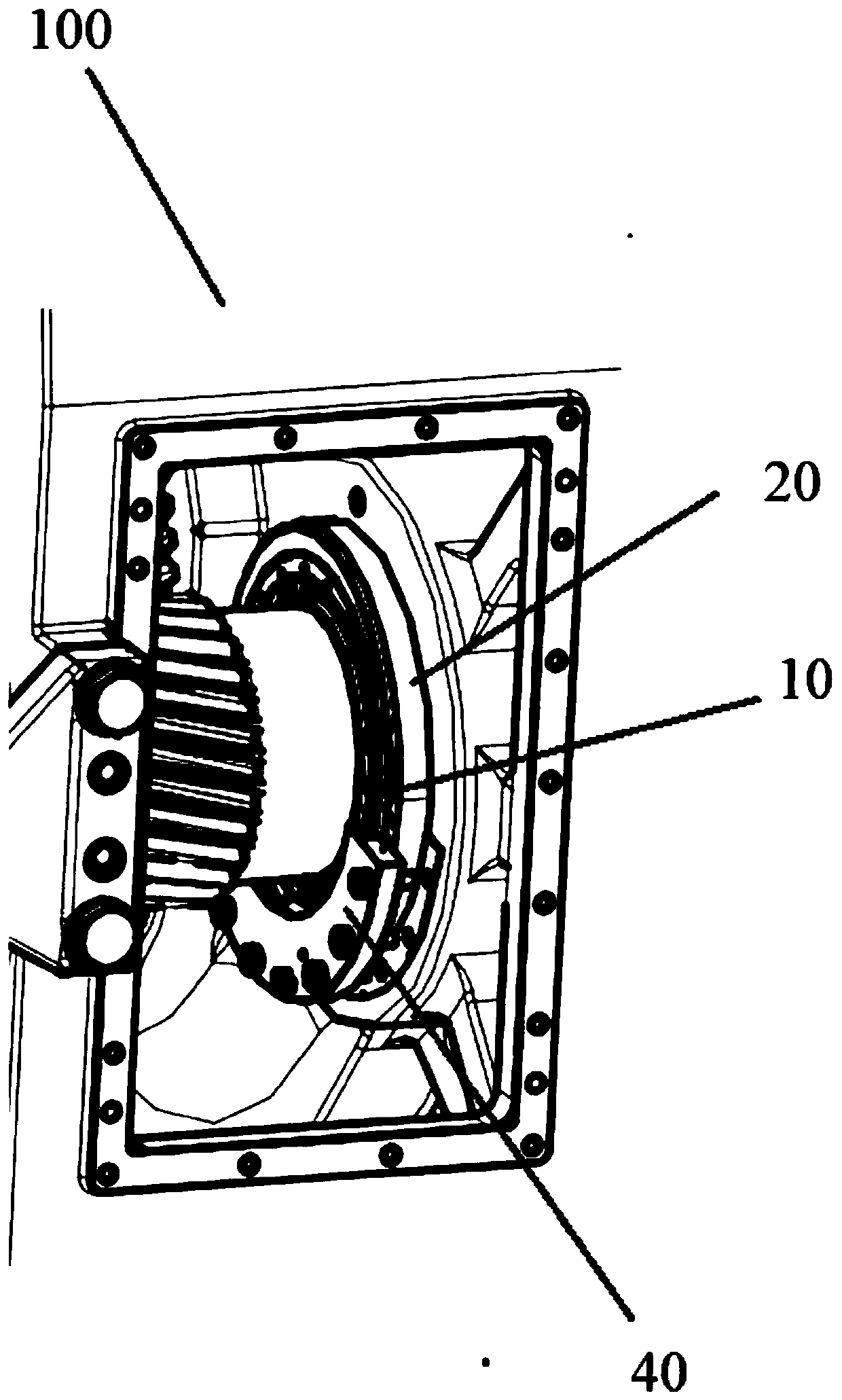 Bearing outer ring stop structure suitable for wind power gearbox
