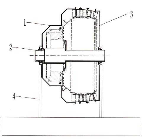 Dynamic balance assembly testing device of engine rotors