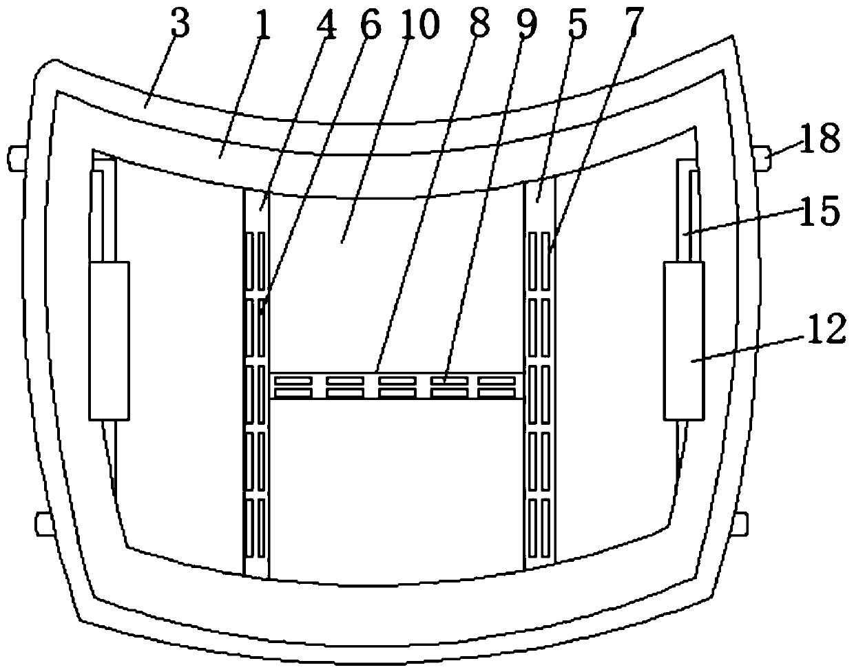 A buffer structure for a car engine cover